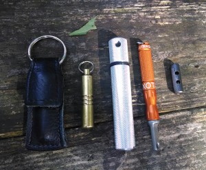 For an EDC, I like to have a small firesteel with me.  Left to Right:  Sparky, Wilderness Solutions Pendant, Aurora Firestarter, Exacto Nanostriker, Firesteel.com Toggle