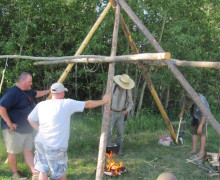 Here is a picture of the structure Tim Smith built at Woodsmoke 2012.  (click to englarge)