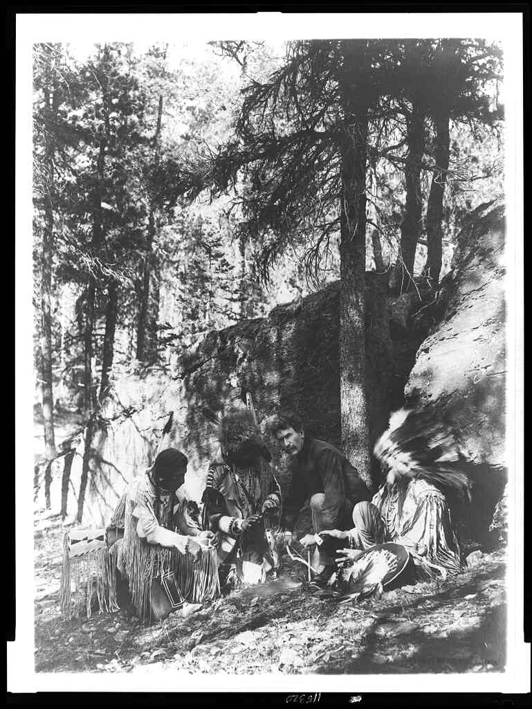 Ernest Thompson Seton reintroducing friction fire to Native Americans.