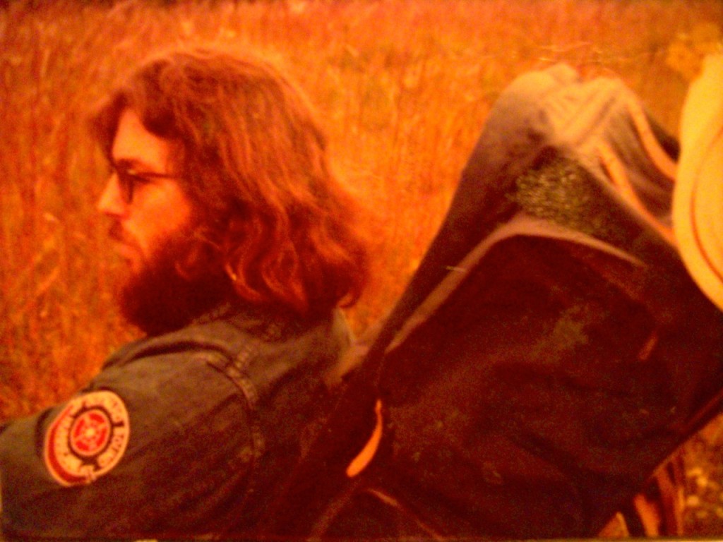 1972 with North Face external frame...it was a great pack with big oversized tubes and one of the first front panel opening models.